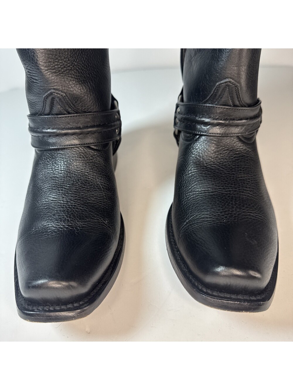 Pistolero Mens Boots 10.5 To 12 Handcrafted Leather Square Toe Harness READ - Picture 6 of 9